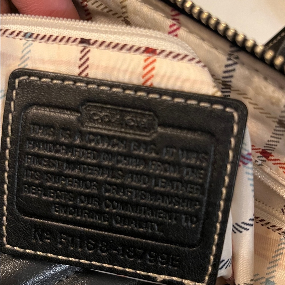 Coach Black and Gray Tote Bag..Tattersall Interior - Picture 8 of 13